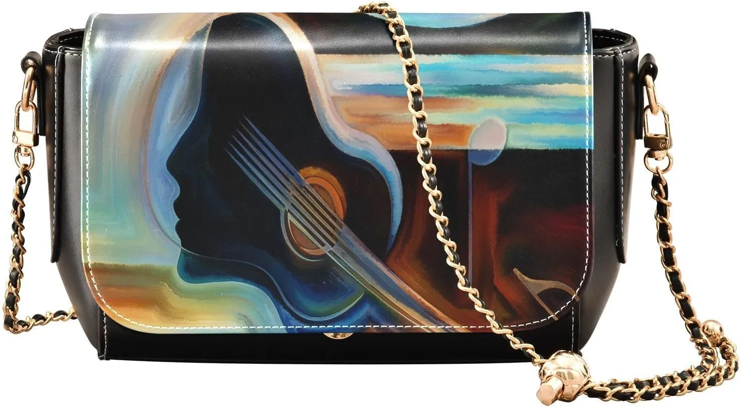 Crossbody Bags for Women Trendy Women's Black Shoulder Bag Small PU Leather Flap Cross Body Bag Handbags