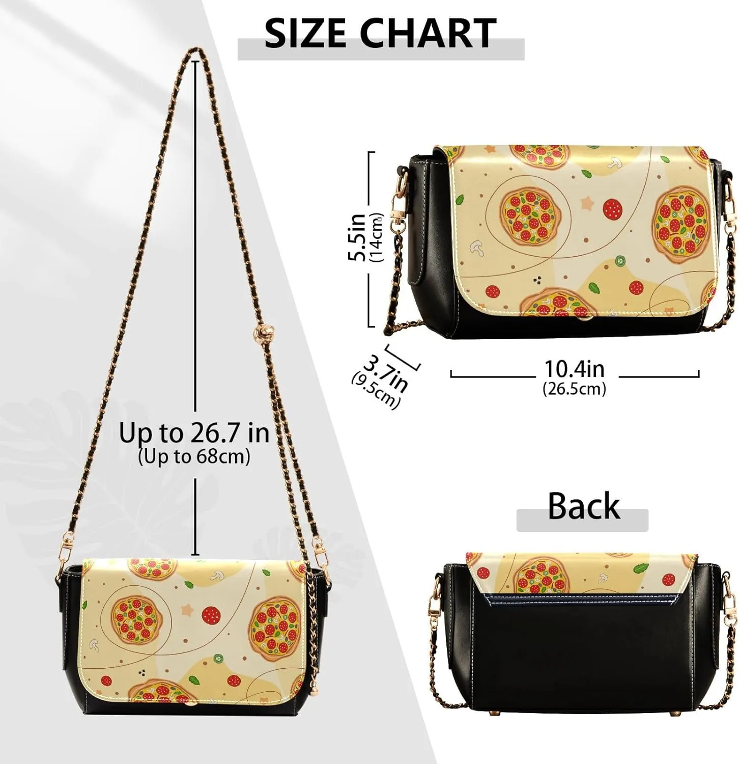 Crossbody Bags for Women Trendy Women's Black Shoulder Bag Small PU Leather Flap Cross Body Bag Handbags