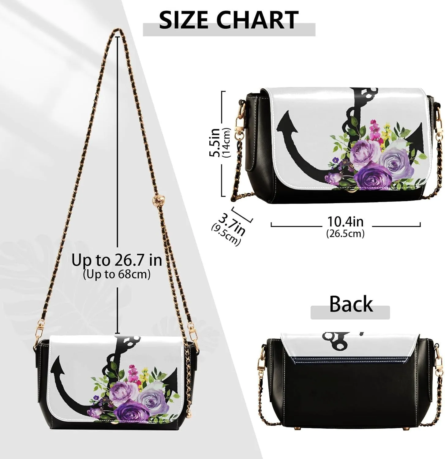 Crossbody Bags for Women Trendy Women's Black Shoulder Bag Small PU Leather Flap Cross Body Bag Handbags