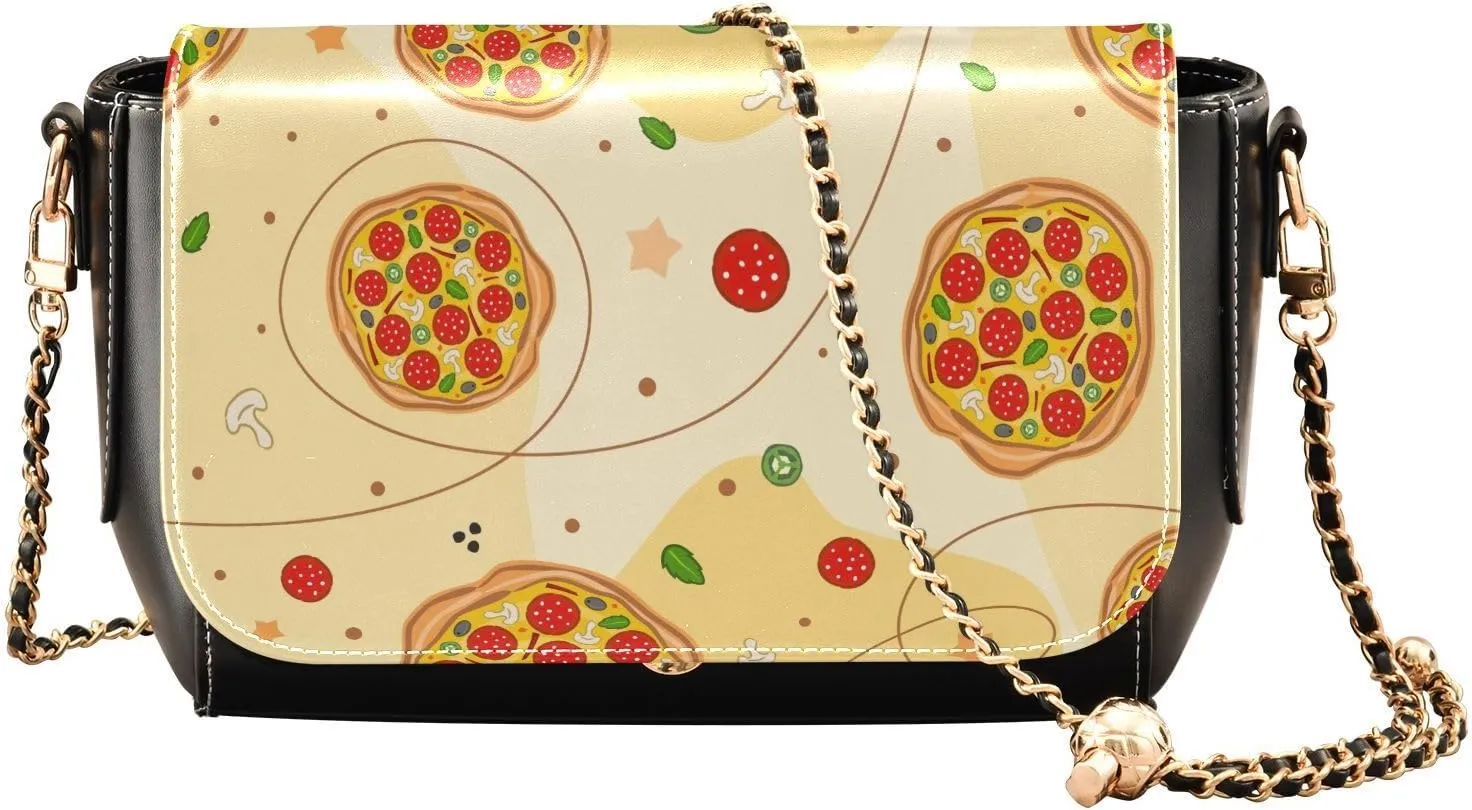 Crossbody Bags for Women Trendy Women's Black Shoulder Bag Small PU Leather Flap Cross Body Bag Handbags