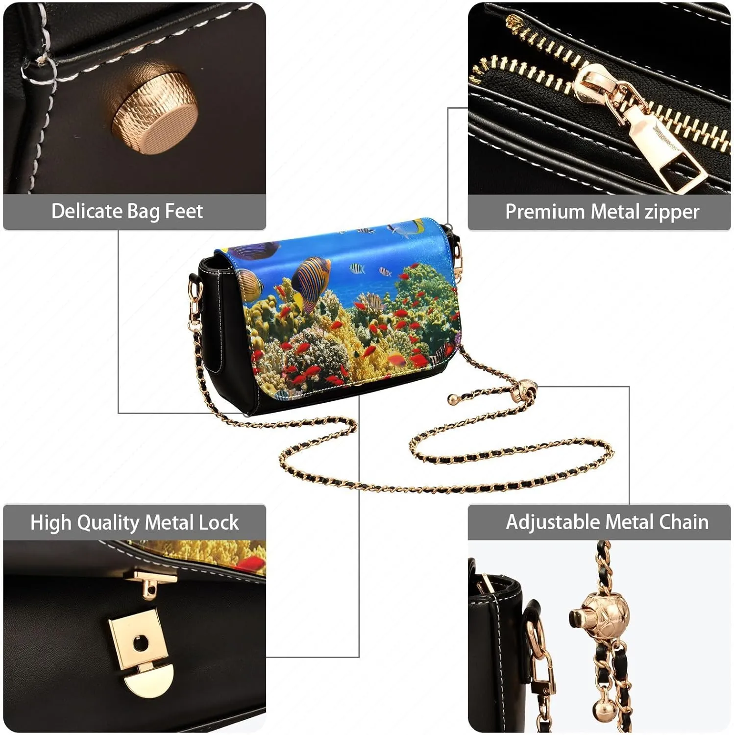 Crossbody Bags for Women Trendy Women's Black Shoulder Bag Small PU Leather Flap Cross Body Bag Handbags