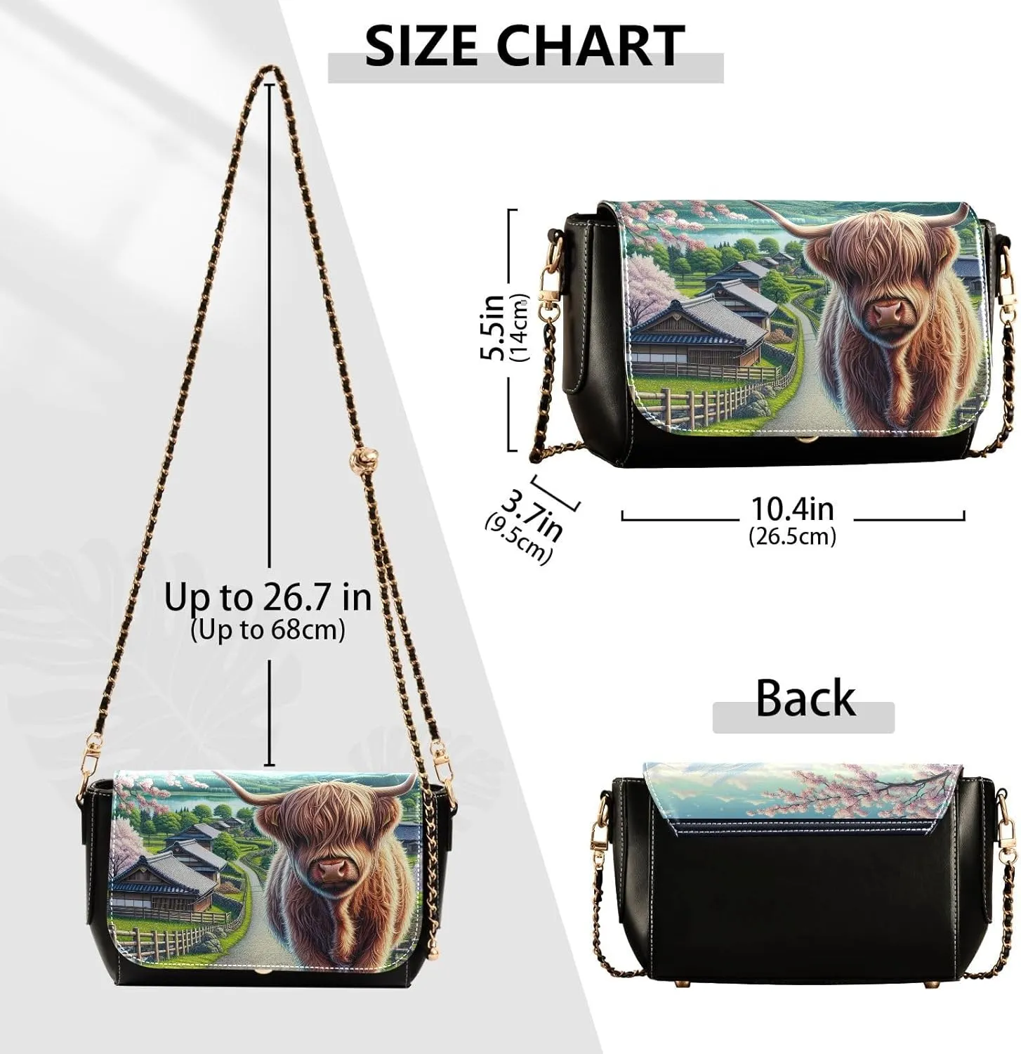 Crossbody Bags for Women Trendy Women's Black Shoulder Bag Small PU Leather Flap Cross Body Bag Handbags