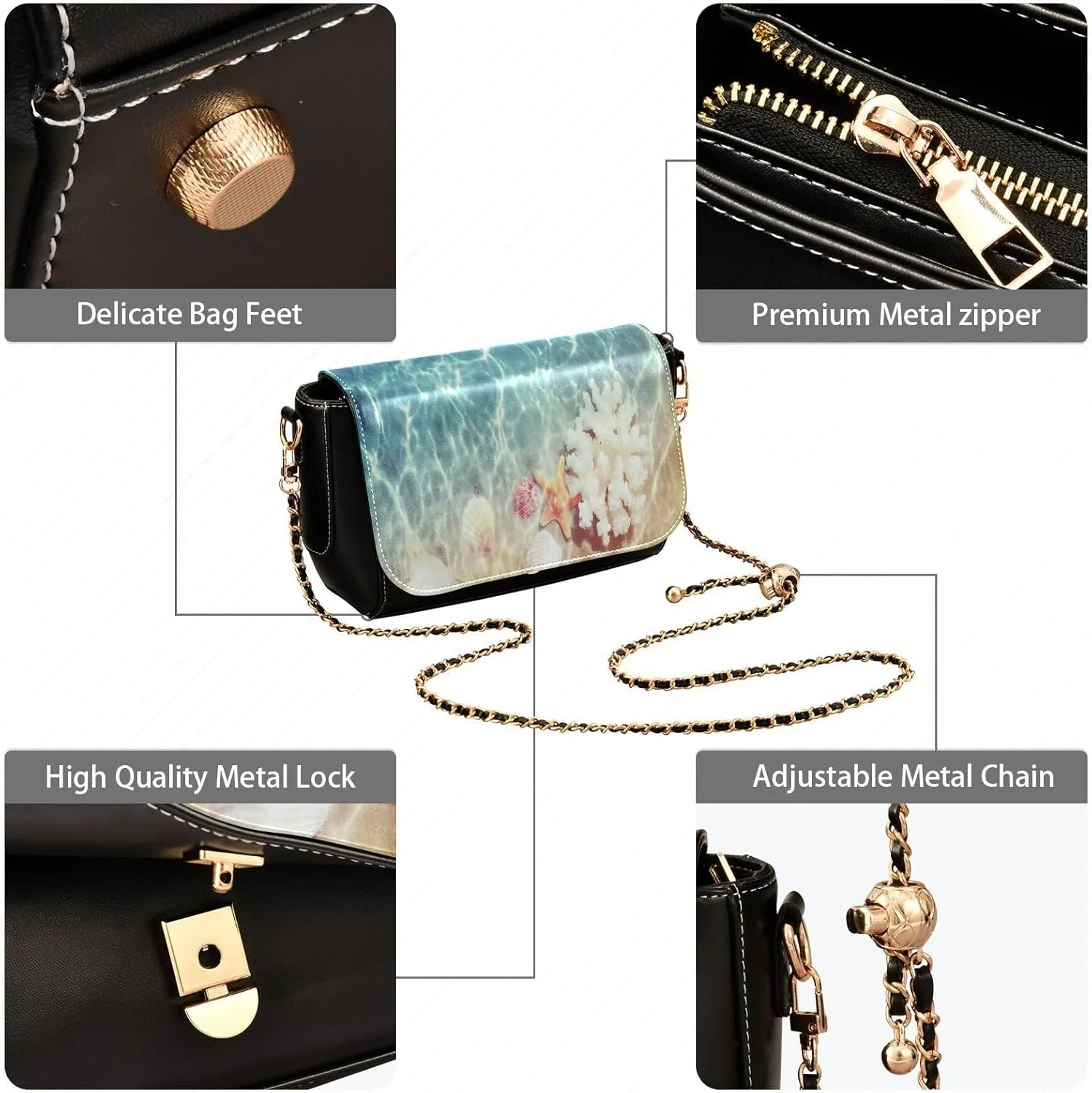 Crossbody Bags for Women Trendy Women's Black Shoulder Bag Small PU Leather Flap Cross Body Bag Handbags