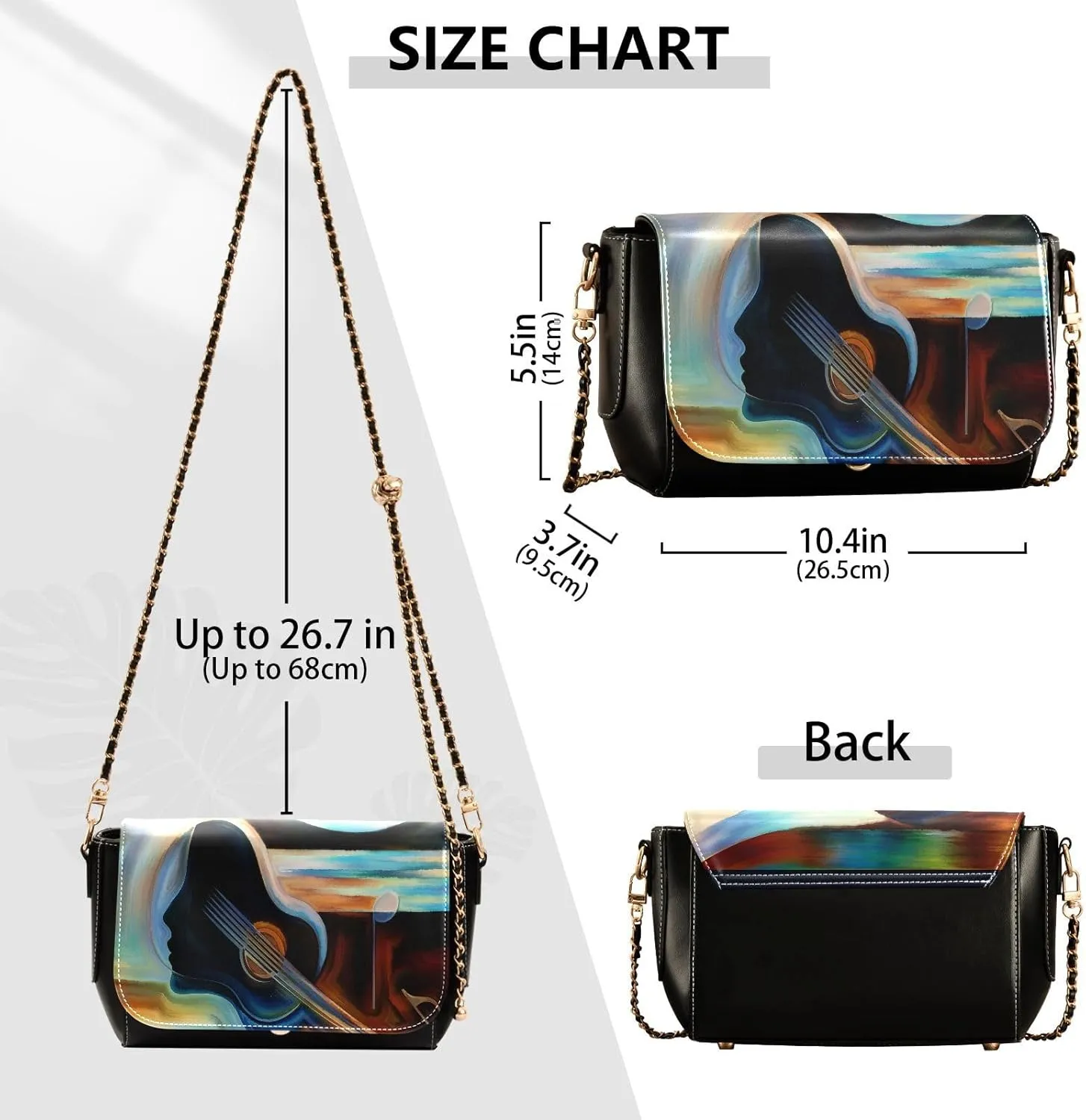 Crossbody Bags for Women Trendy Women's Black Shoulder Bag Small PU Leather Flap Cross Body Bag Handbags