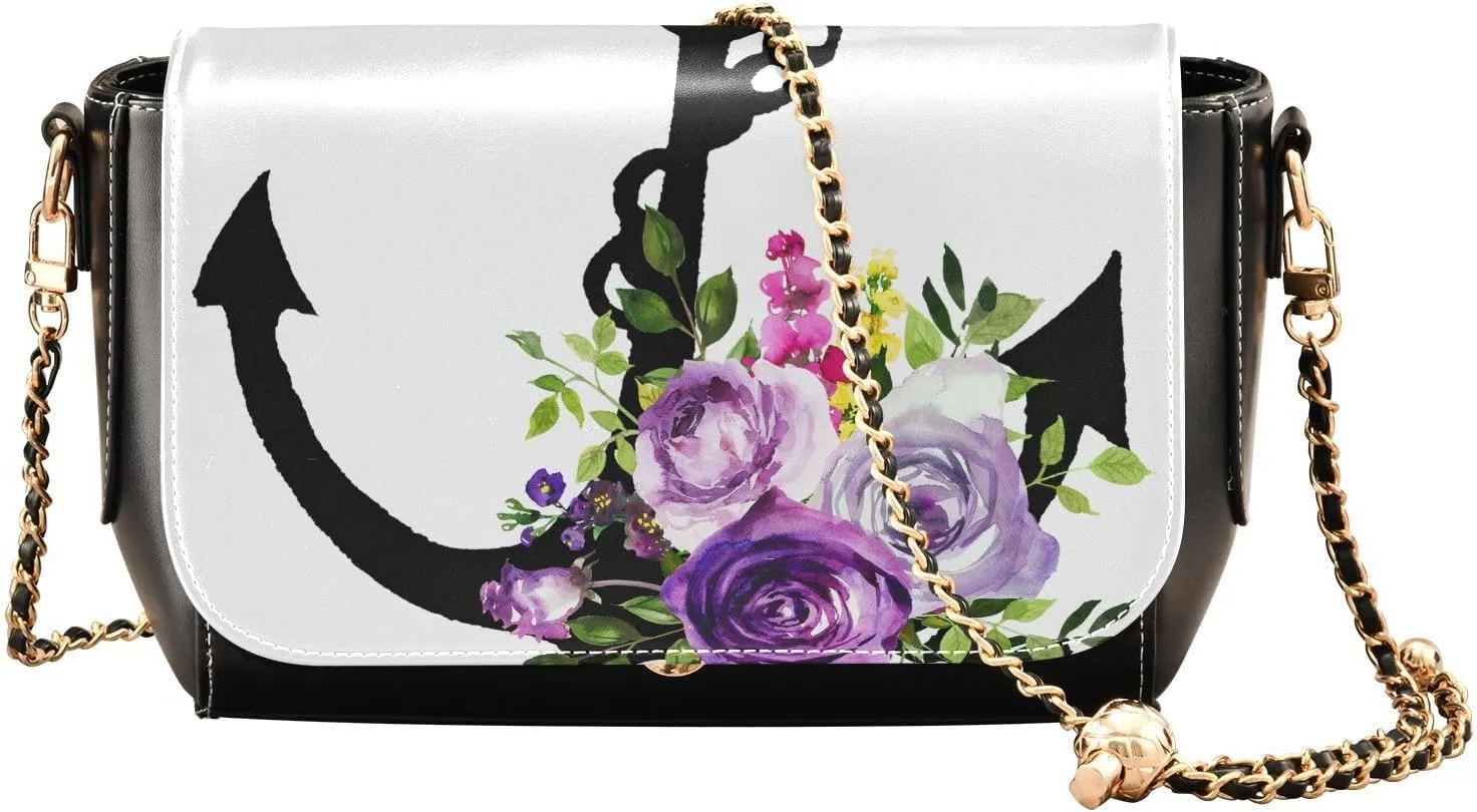 Crossbody Bags for Women Trendy Women's Black Shoulder Bag Small PU Leather Flap Cross Body Bag Handbags