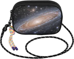 Crossbody Bags for Women Universe Space Star Cell Phone Purses Women's Shoulder Handbag Wallet Purse with Rope Pendant