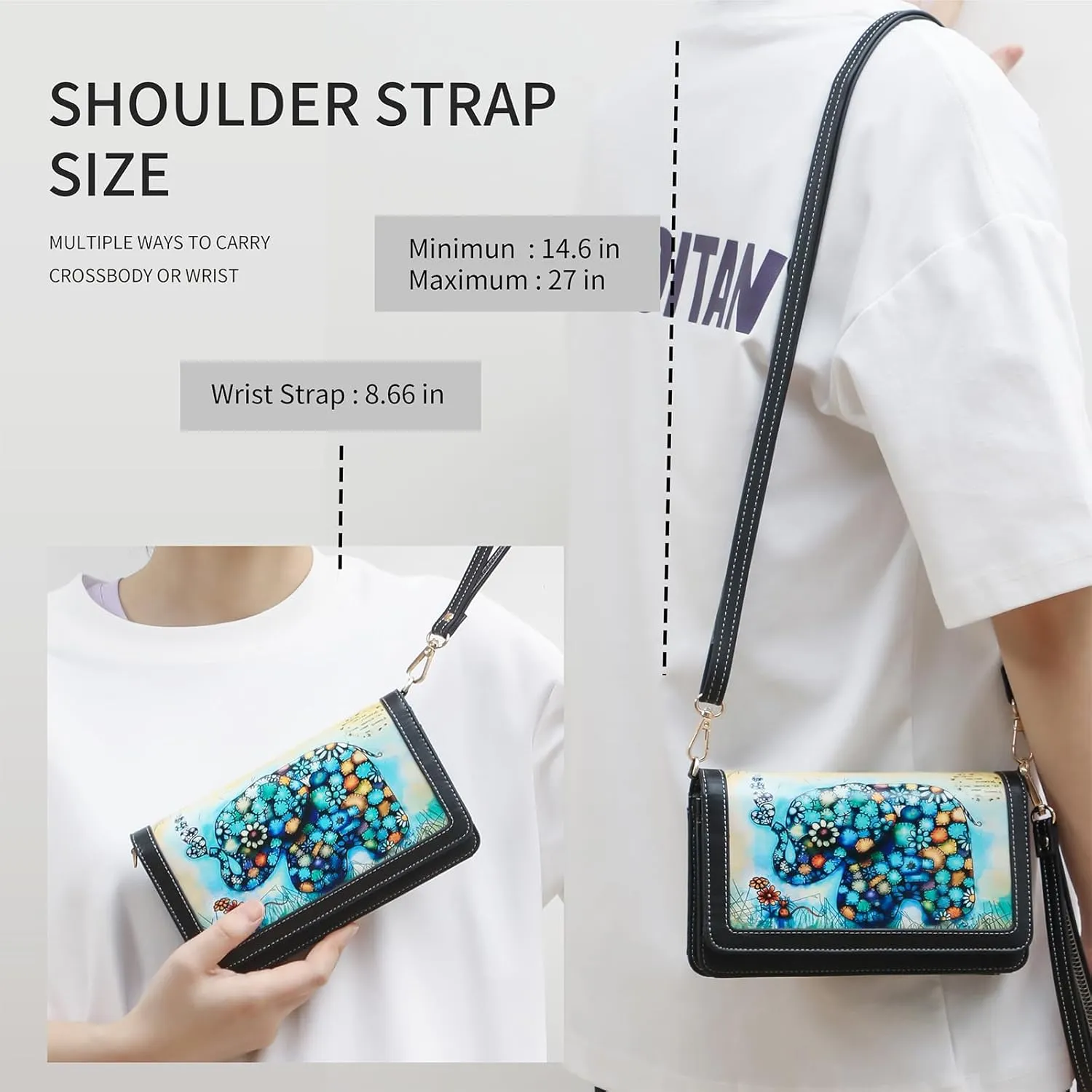 Crossbody Bags For Women Wristlet Wallet Phone Purse Shoulder handbags Multi-Function Small RFID Clutch Card Holder…