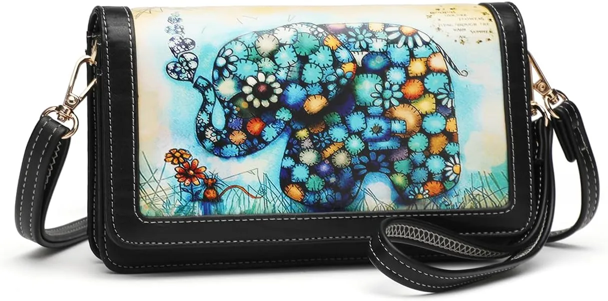 Crossbody Bags For Women Wristlet Wallet Phone Purse Shoulder handbags Multi-Function Small RFID Clutch Card Holder…