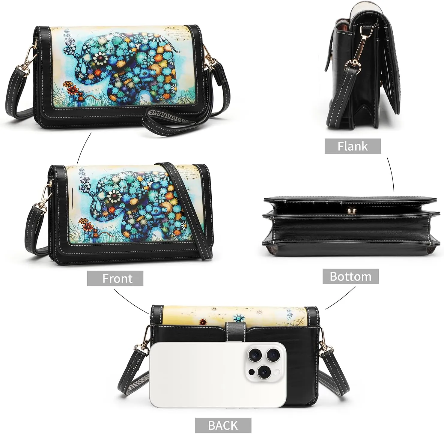 Crossbody Bags For Women Wristlet Wallet Phone Purse Shoulder handbags Multi-Function Small RFID Clutch Card Holder…