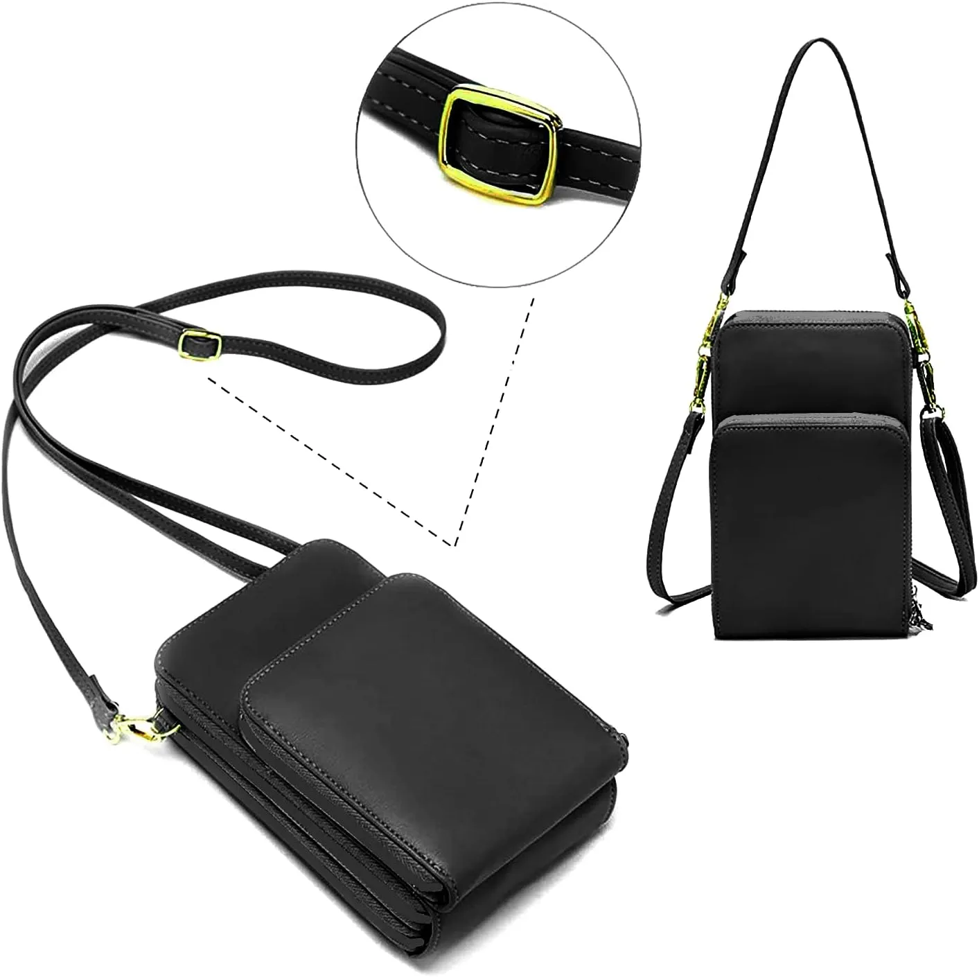 Crossbody Cellphone Purse Women Touch Screen Bag RFID Blocking Wallet Handbag Shoulder Strap