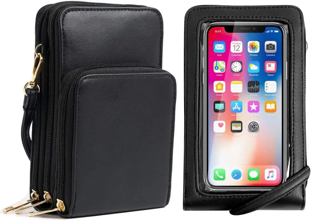 Crossbody Cellphone Purse Women Touch Screen Bag RFID Blocking Wallet Handbag Shoulder Strap