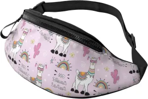 Crossbody Fanny Packs for Women Men - No Drama Llama Running Belt Bag Travel Waist Bag for Women Mens