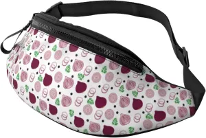 Crossbody Fanny Packs for Women Men - Onion cute print Running Waist Bag Travel Belt Bag for Women Men