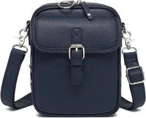 Crossbody Leather Bag, Collaborateam Forcipower Collaborateam Urvashi Vintage Anti Theft Shoulder Bags with Card Slots