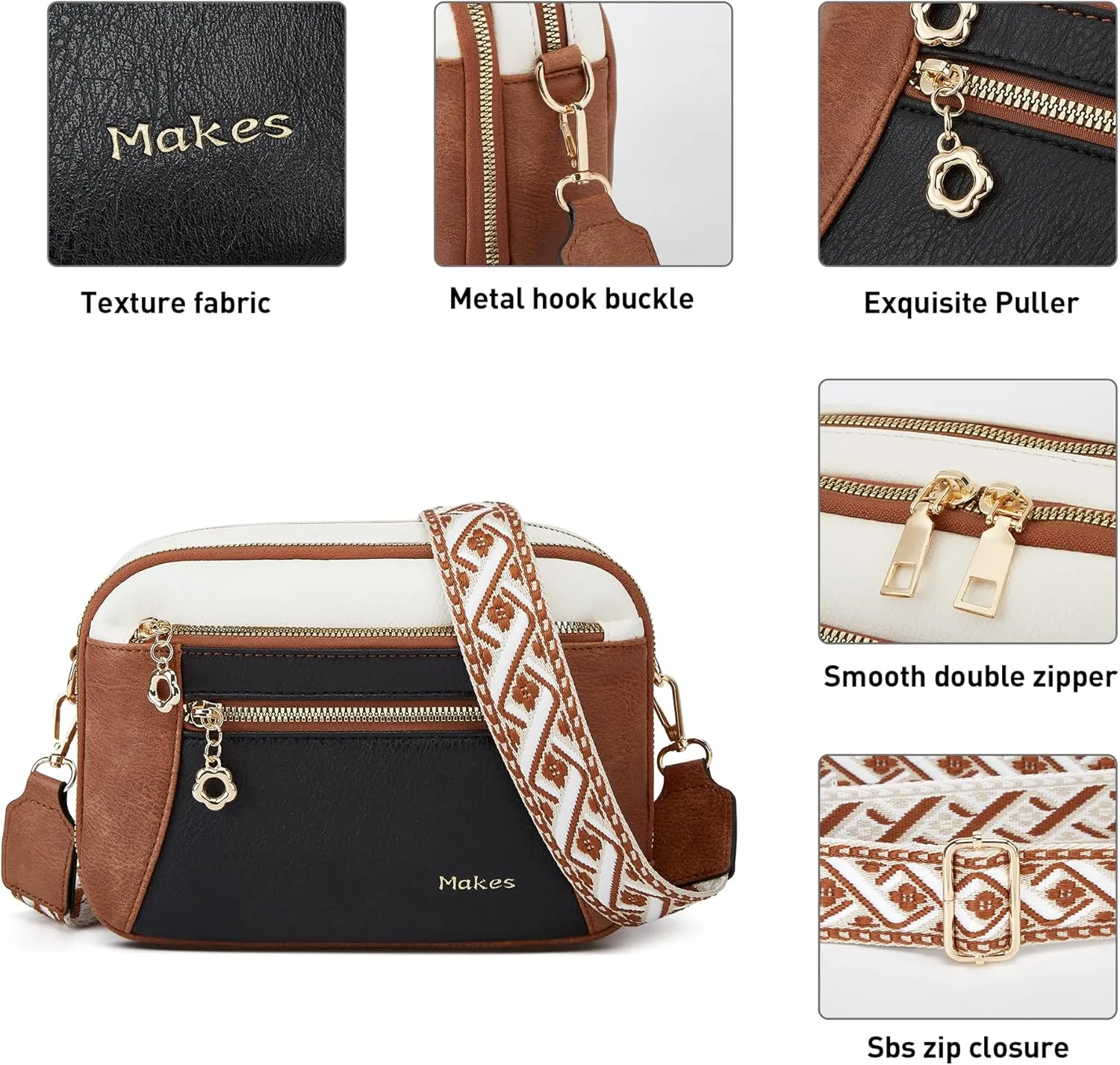 Crossbody Purse for Women Small Crossbody Bags Trendy Vegan Leather with 2 Adjustable Shoulder Straps Mothers Wife Mom Gifts
