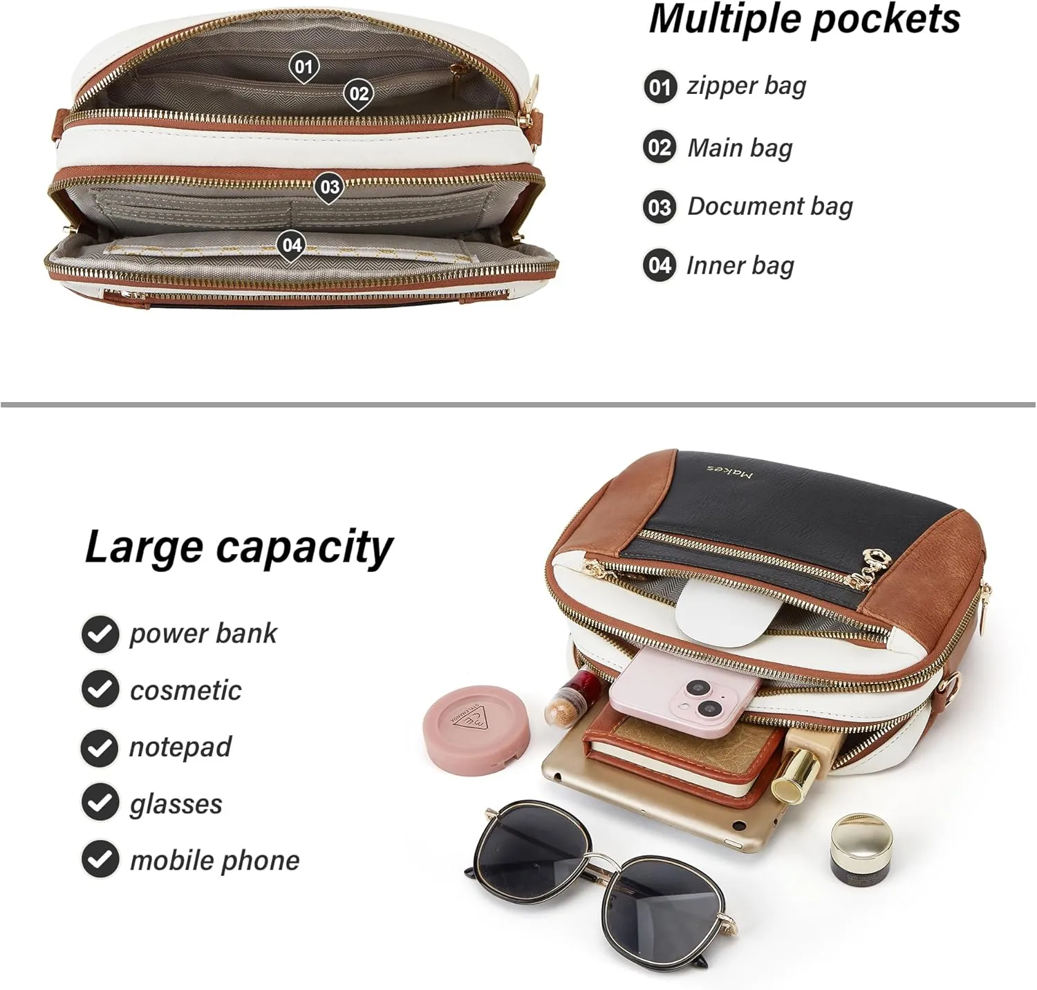 Crossbody Purse for Women Small Crossbody Bags Trendy Vegan Leather with 2 Adjustable Shoulder Straps Mothers Wife Mom Gifts