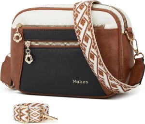 Crossbody Purse for Women Small Crossbody Bags Trendy Vegan Leather with 2 Adjustable Shoulder Straps Mothers Wife Mom Gifts