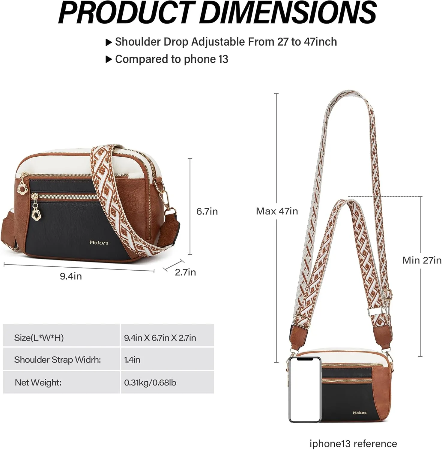 Crossbody Purse for Women Small Crossbody Bags Trendy Vegan Leather with 2 Adjustable Shoulder Straps Mothers Wife Mom Gifts