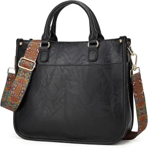 Crossbody Purses and Handbags for Women Leather Shoulder Bag for Women Cross Body Bag for Woman with Guitar Wide Straps