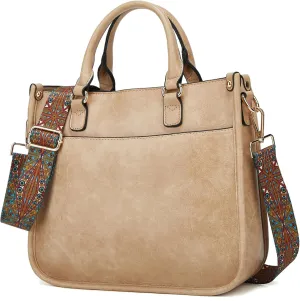 Crossbody Purses and Handbags for Women Leather Shoulder Bag for Women Cross Body Bag for Woman with Guitar Wide Straps