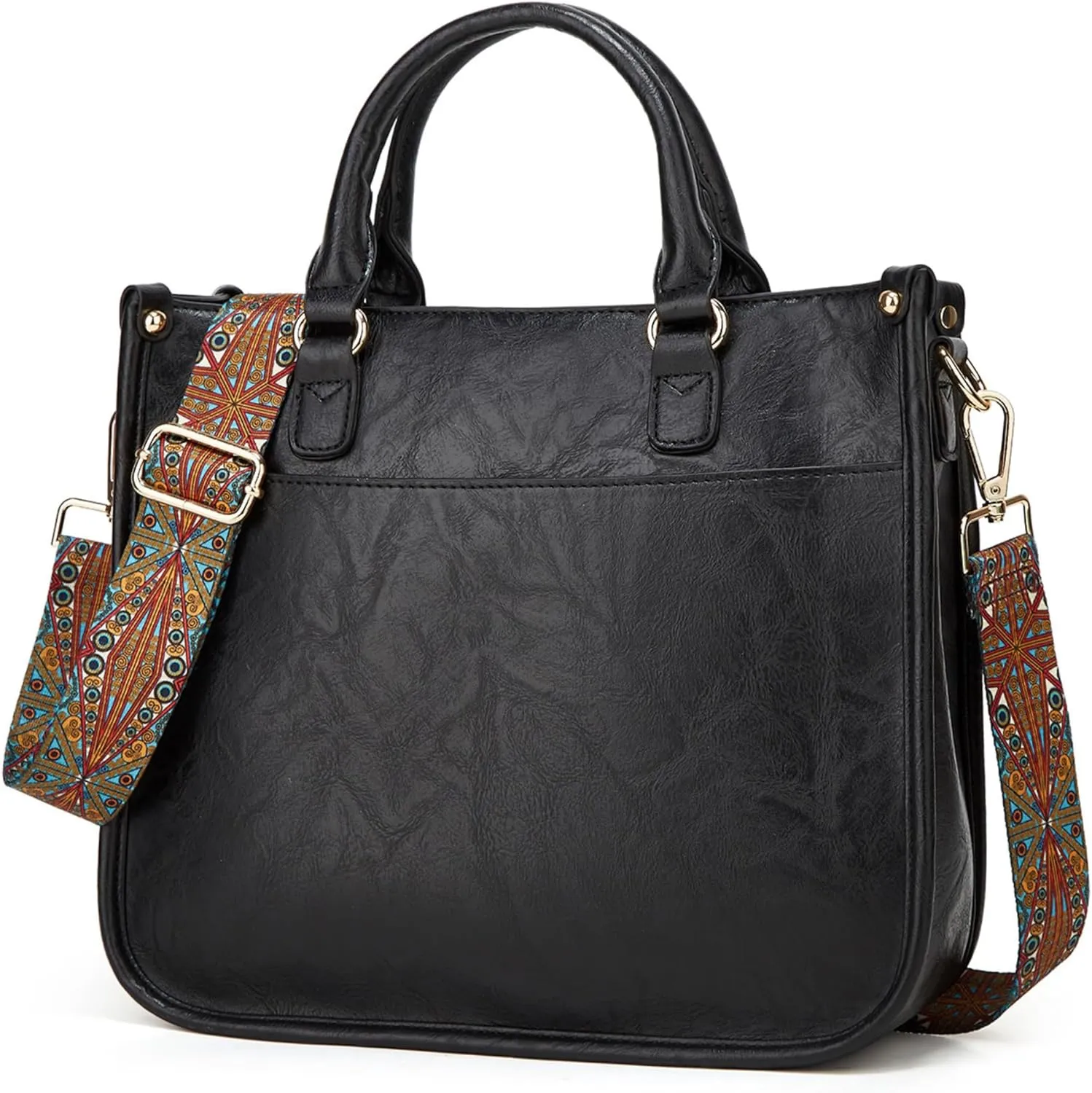 Crossbody Purses and Handbags for Women Leather Shoulder Bag for Women Cross Body Bag for Woman with Guitar Wide Straps