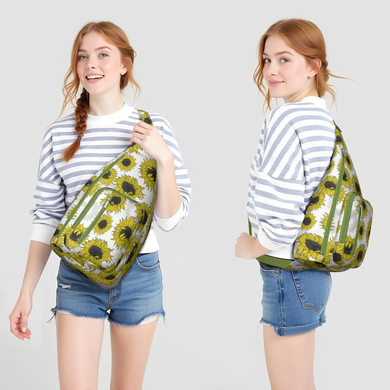 Crossbody Sling Bag Hiking TravelBackpack Lightweight Water-Resistant Trendy Casual
