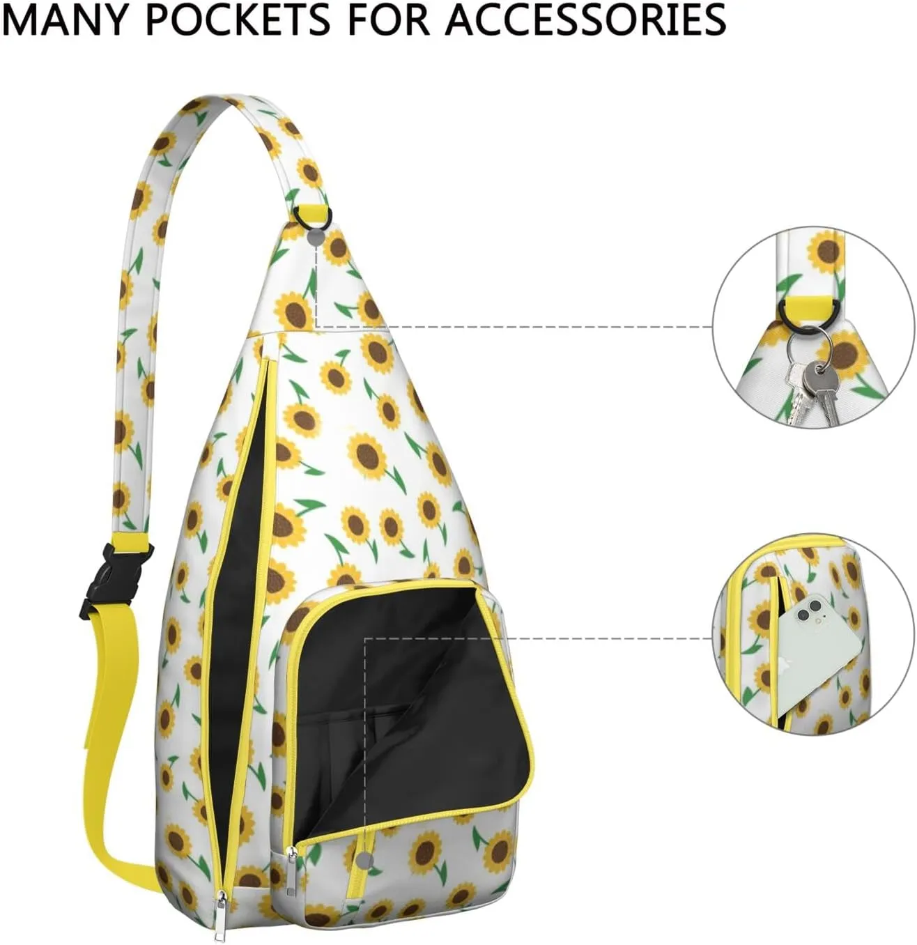 Crossbody Sling Bag Hiking TravelBackpack Lightweight Water-Resistant Trendy Casual