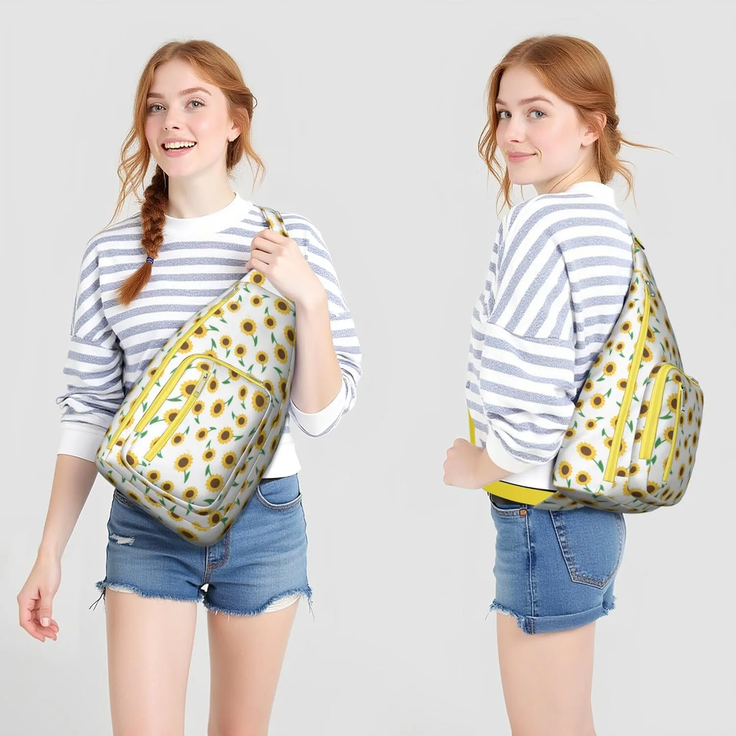 Crossbody Sling Bag Hiking TravelBackpack Lightweight Water-Resistant Trendy Casual