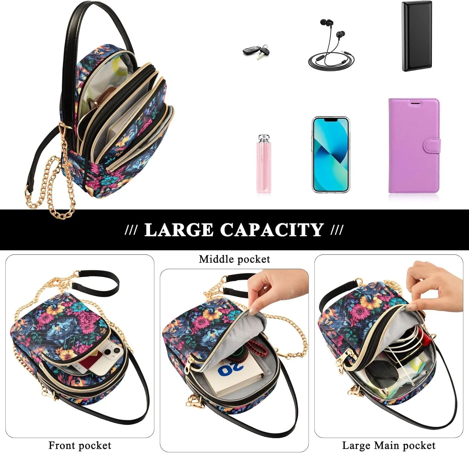 Cute Bags for Women Trendy Chain Strap Crossbody Bag