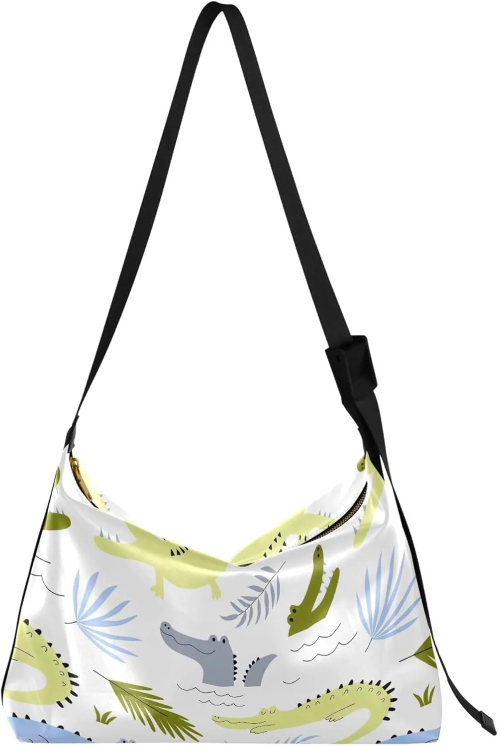 Cute Brown Sloth Beige Leather Hobo Handbags Women Large Purse Crossbody Art Animal Print Womens Fall Purses