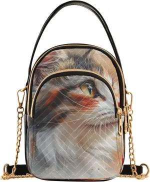 Cute Cat Bohemian Style trendy travel crossbody with multi pockets hand bag for ladies