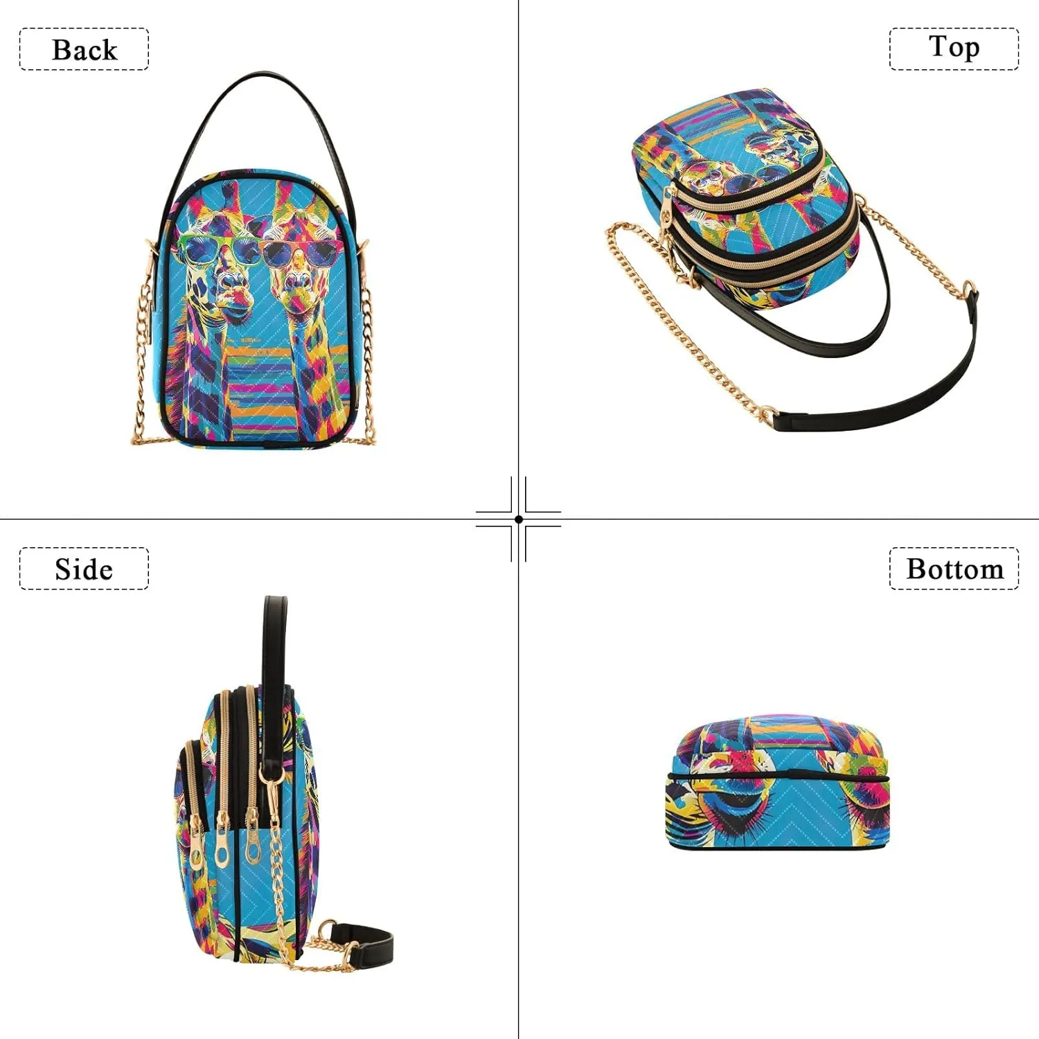 Cute Sheep Singer and Dog Crossbody Bags for Travel Women Handbags