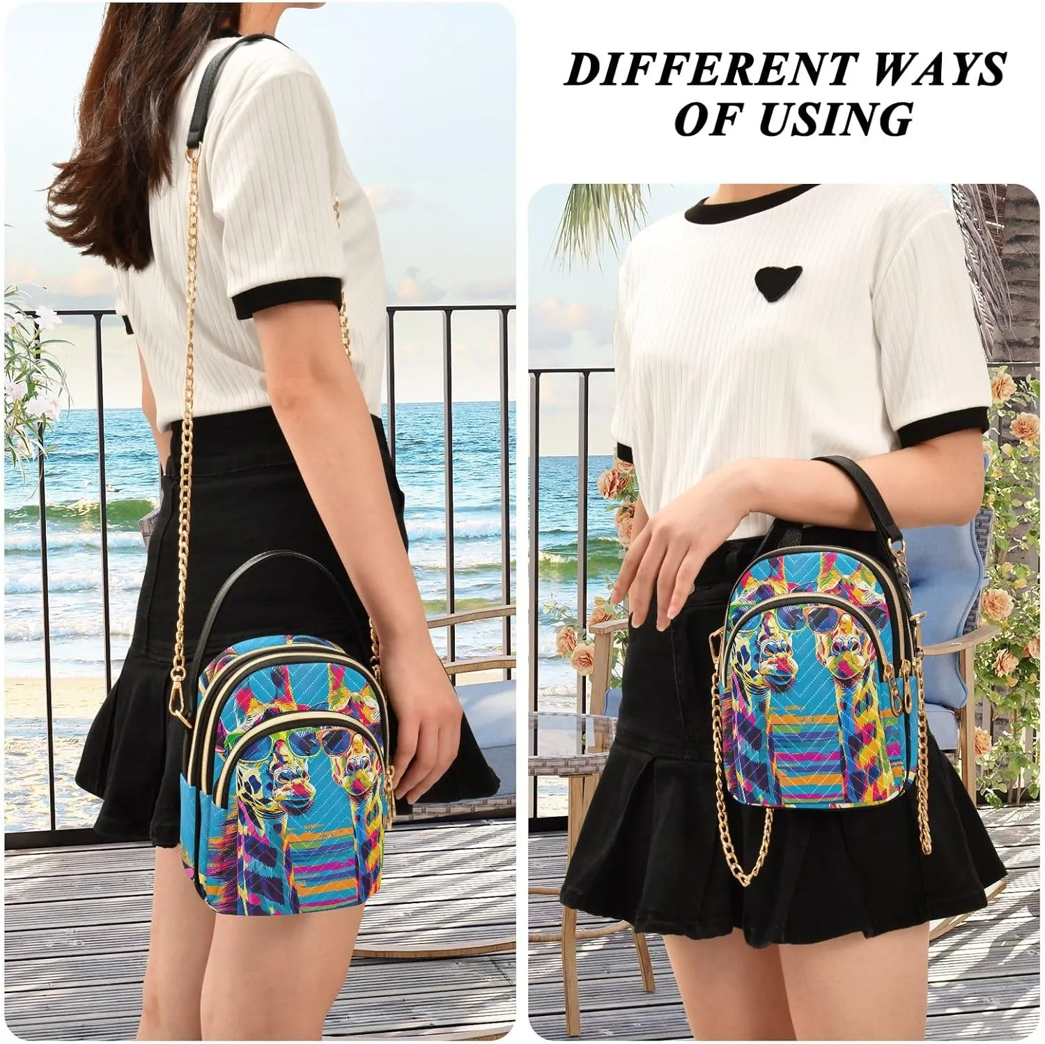 Cute Sheep Singer and Dog Crossbody Bags for Travel Women Handbags