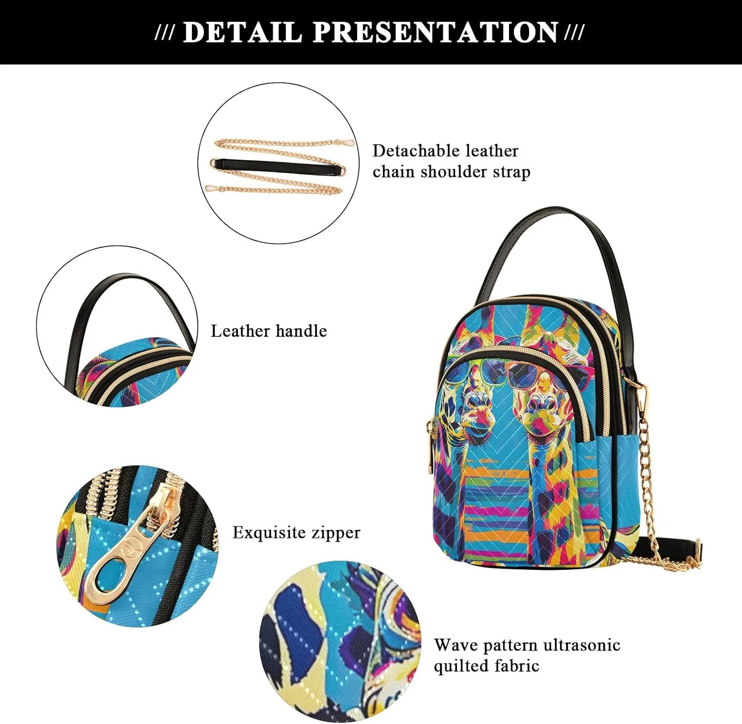 Cute Sheep Singer and Dog Crossbody Bags for Travel Women Handbags