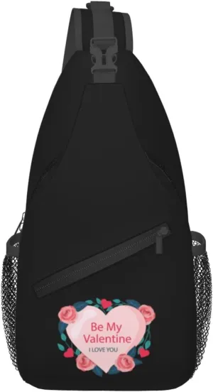 Cute Valentine's Day Frame Crossbody Bags For Women Men Chest Backpack Gym Shoulder Bag Travel Outdoor Sports Casual Crossbody Bags