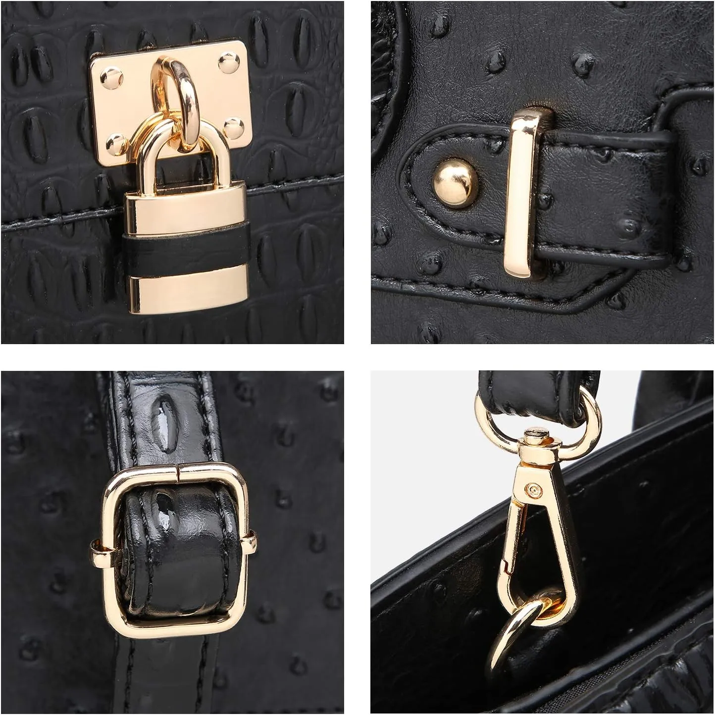 Dasein Women Handbags and Purses Ladies Shoulder Bag Top Handle Satchel Tote Work Bag with Matching Clutch