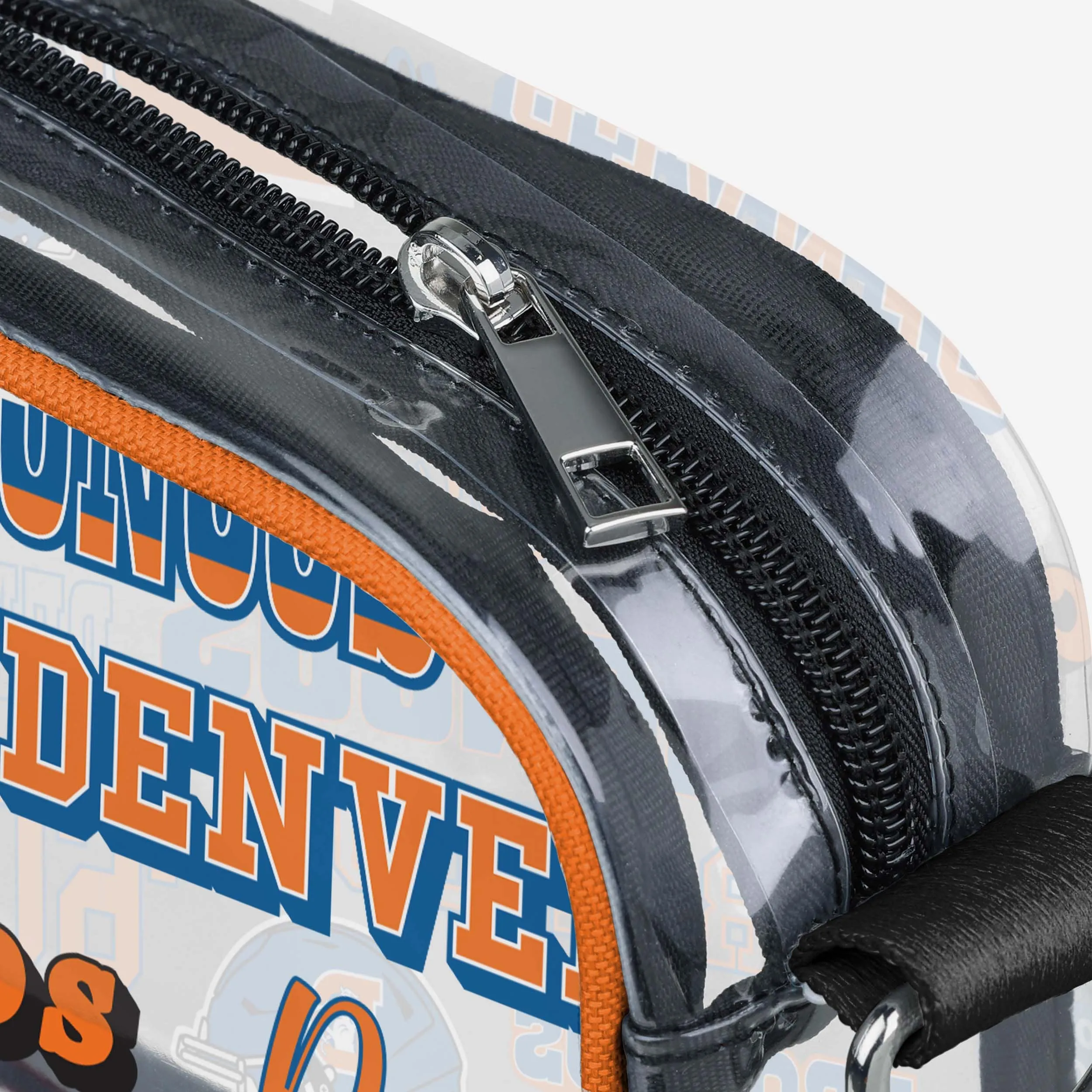 Denver Broncos Repeat Retro Print Clear Crossbody Bag