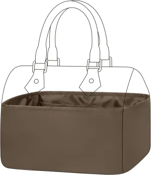 DGAZ Silk Purse Organizer Insert Fits LV Speedy 16/20/25/30/35/45 bags，Silky Smooth Bag Organizer，Luxury Handbag & Tote Shaper（Etoupe grey，SP30）