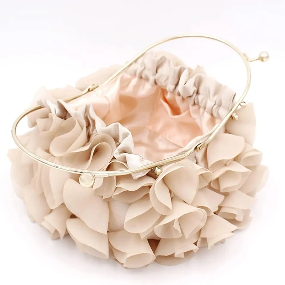 DJBM Floral Clutch Purses for Women Satin Clutch Evening Bag Party Prom Handbags Bride Purse