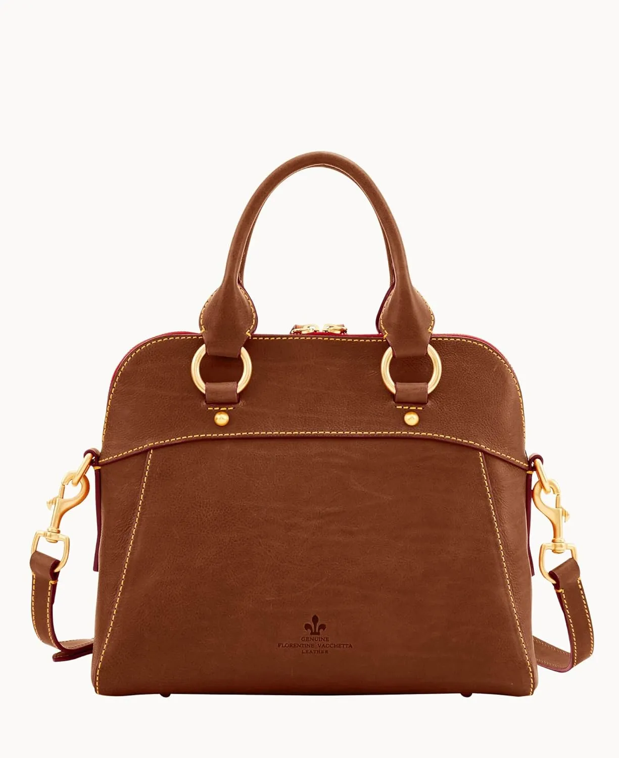 Dooney & Bourke Satchel Handbags for Women, Cameron Florentine Leather Satchel Bag with Optional Crossbody Strap