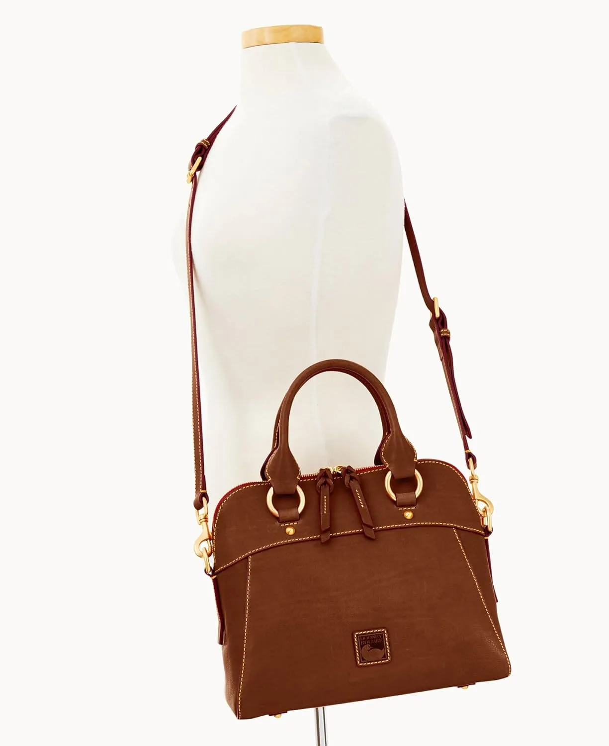 Dooney & Bourke Satchel Handbags for Women, Cameron Florentine Leather Satchel Bag with Optional Crossbody Strap