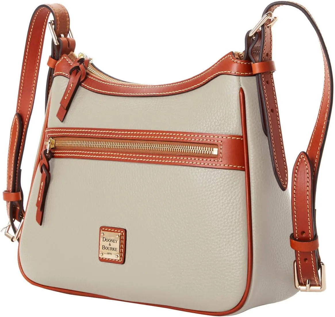Dooney & Bourke Women's Presley Crossbody in Pebble Grain Leather, Medium Sized Handbag with Adjustable Shoulder Strap