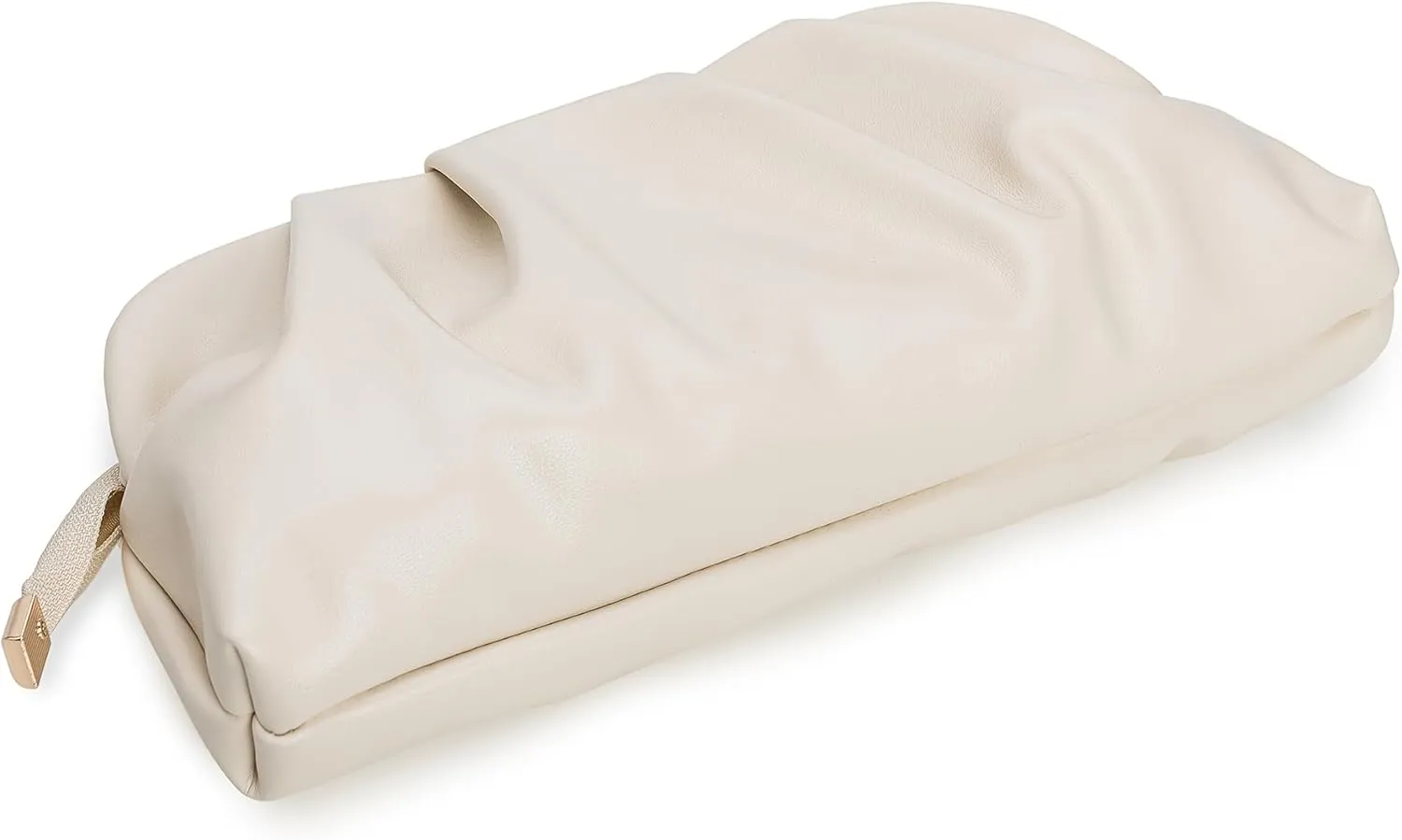 Dressy PU Clutch Purse for Women Formal Soft Pleated Vegan Leather Evening Bag for Wedding/Prom/Cocktail Party