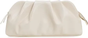 Dressy PU Clutch Purse for Women Formal Soft Pleated Vegan Leather Evening Bag for Wedding/Prom/Cocktail Party