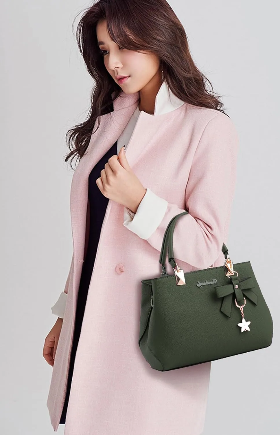 Dreubea Womens Handbag Tote Shoulder Purse Leather Crossbody Bag