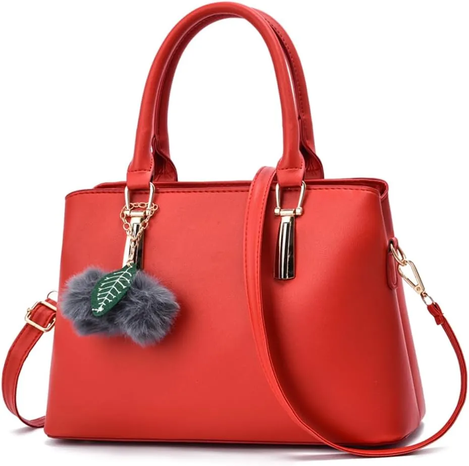 Dreubea Women's Leather Handbag Tote Shoulder Bag Crossbody Purse