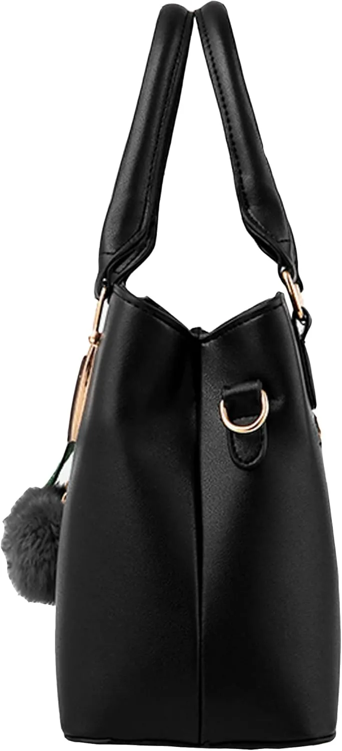 Dreubea Women's Leather Handbag Tote Shoulder Bag Crossbody Purse