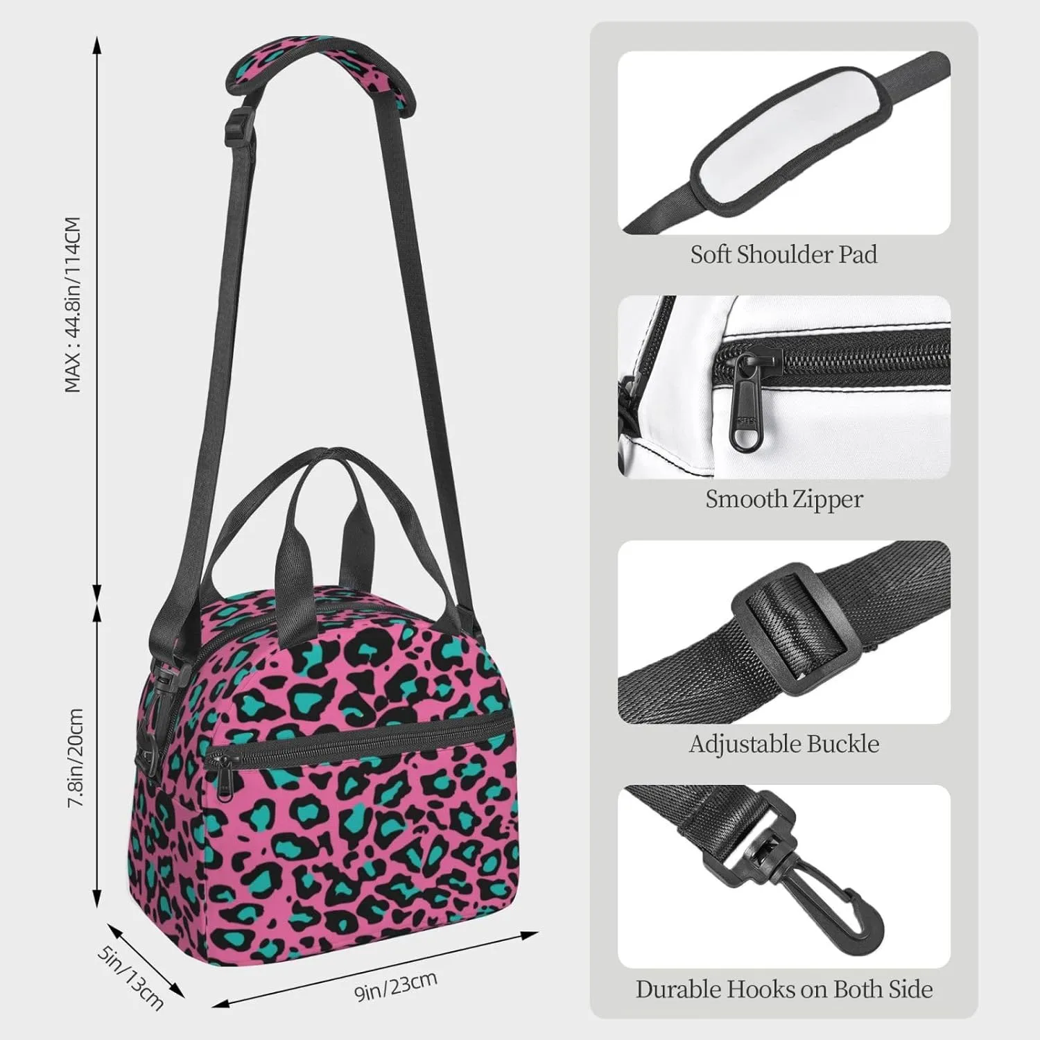 Dutch Windmill,Insulated Reusable Lunch Bag Adult Large Lunch Box for Women and Men,Spring Flowers with Dutch Windmill,Adjustable Shoulder Strap,Front Zipper Pocket,Multicolor