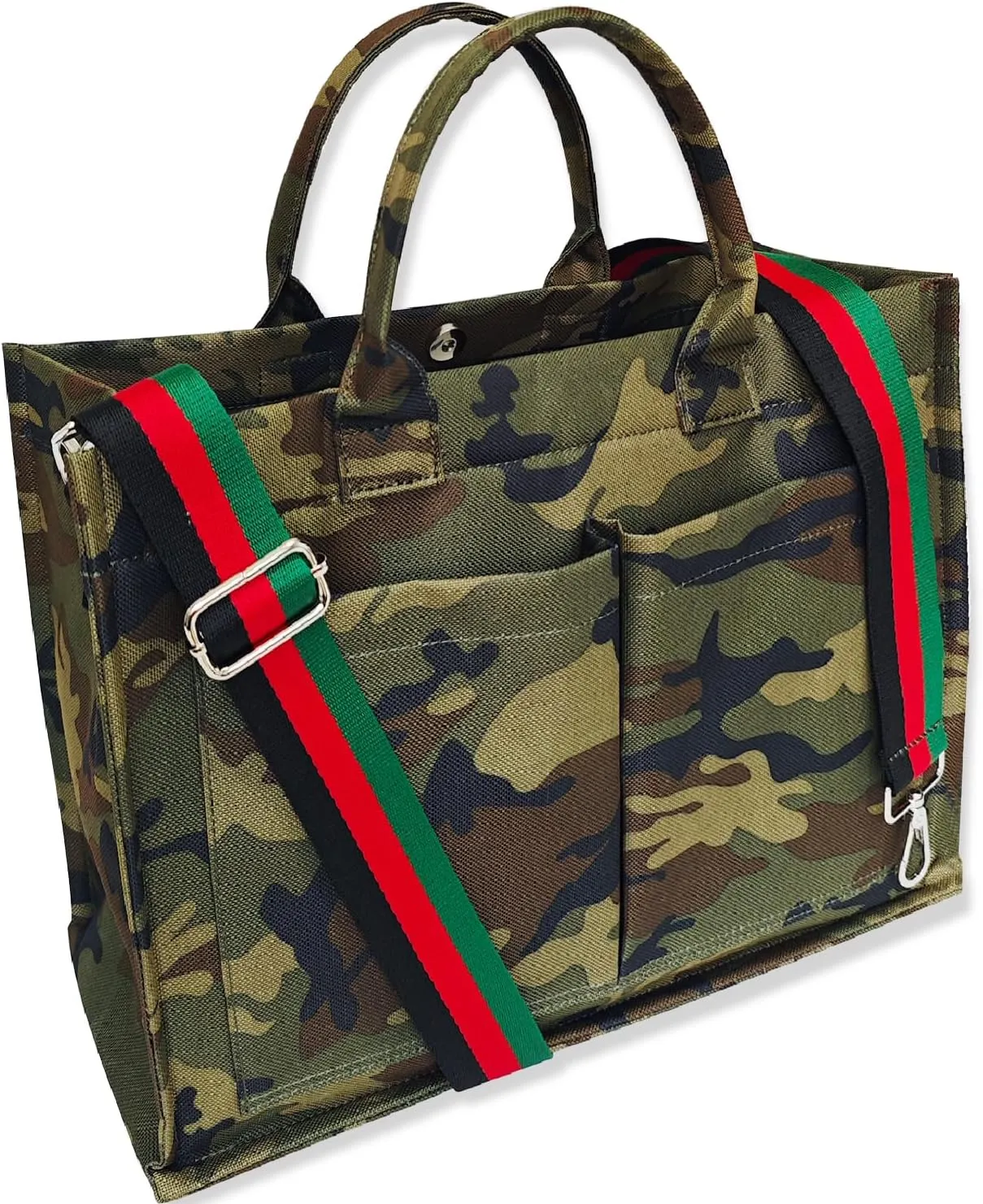 Dyalsa Tote Bags for Women, Canvas Handbag Tote Purse Crossbody Bags with Zip Medium Shoulder Bags for Work and Travel