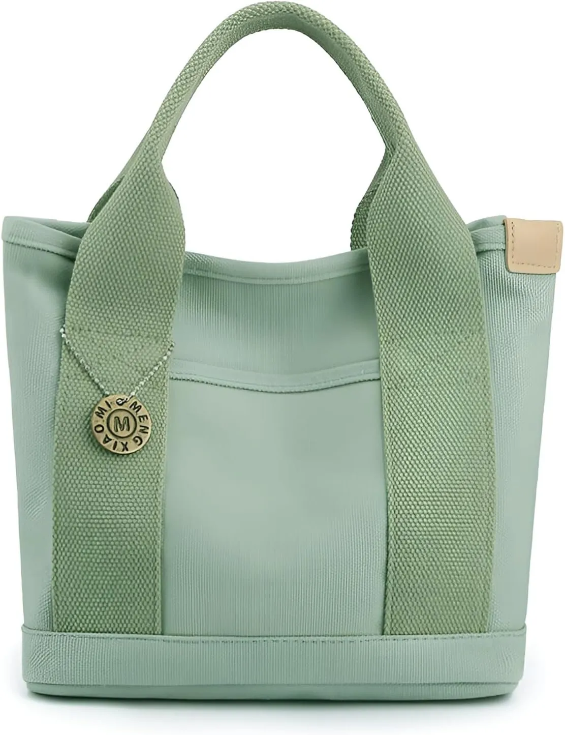 Ellniges]【British Style Canvas Handbag Women's Structured Square Tote | 5 Compartments Shopping Bag | Breathable Unlined Design for Commuting/Leisure | Lightweight Crossbody Purse Organizer